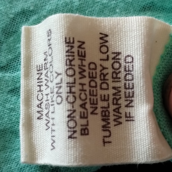 Women's long sleeve light weight shirt Mudd Size: Small light green poly/cotton - Picture 5 of 10